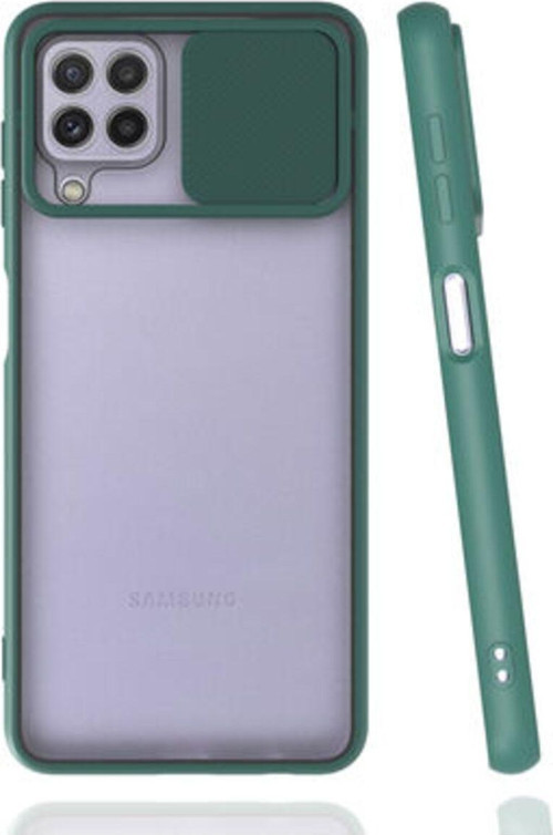 Samsung Galaxy M32 Kamera Koruma Sürgülü Şık Pena Silikon Kılıf