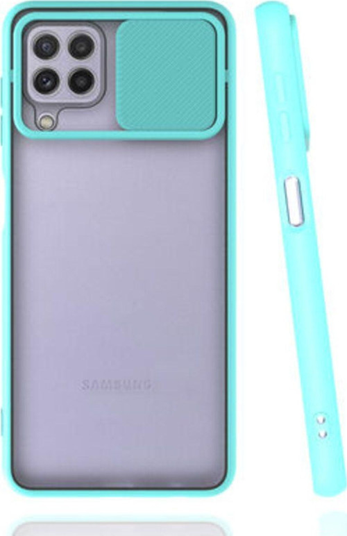 Samsung Galaxy M32 Kamera Koruma Sürgülü Şık Pena Silikon Kılıf