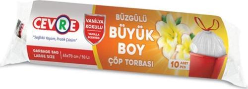 Büzgülü Çöp Torbası Vanilya Kokulu Büyük Boy 10'lu 65 X 70 Cm