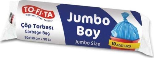 Jumbo Boy Çöp Torbası 10'lu 80 X 110 Cm