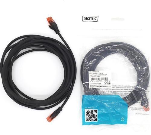 DIGITUS DK-1617-050/BL 5 MT SİYAH CAT6 PATCH CORD