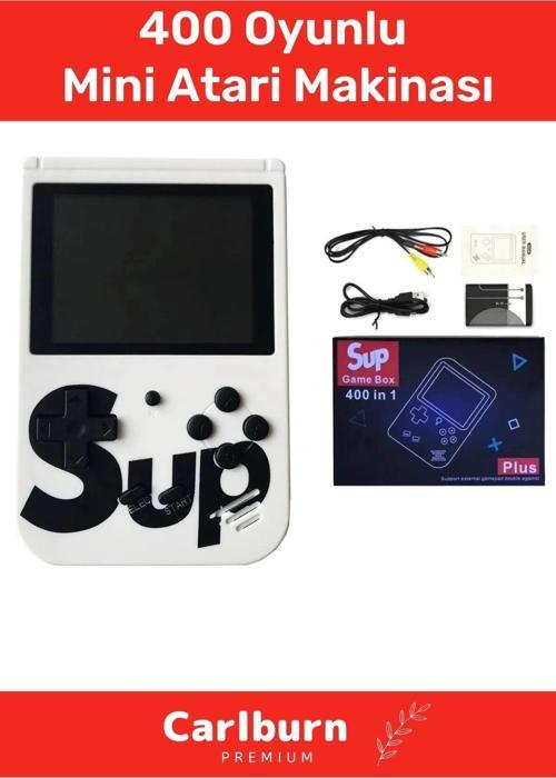 400 Oyunlu Game Box Video Mario Spıder Man Robocop Mini Atari Makinesı Gameboy Oyun Konsolu Beyaz
