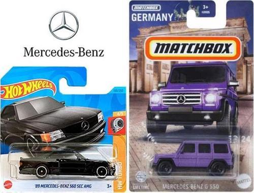 2 Araç Mercedes-benz Set - Hot Wheels '89 560 Sec Amg & Matchbox G 550 (1/64)
