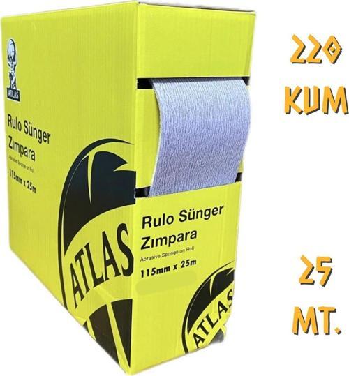 Rulo Soft Sünger Zımpara 115 mm. - 25 mt. - 220 Kum