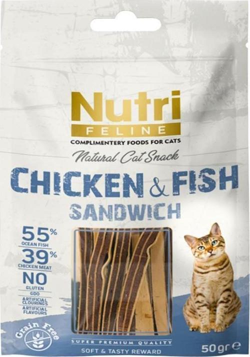 50Gr %100 Doğal Etten Natural Cat Snack Tavuk Balık Etli Atıştırmalık 1Adet Kedi Ödülü