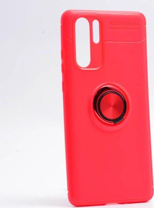 Huawei P30 Pro Ultra Koruma Sağlayan Stant Özellikli Yüzüklü Ravel Silikon Kılıf