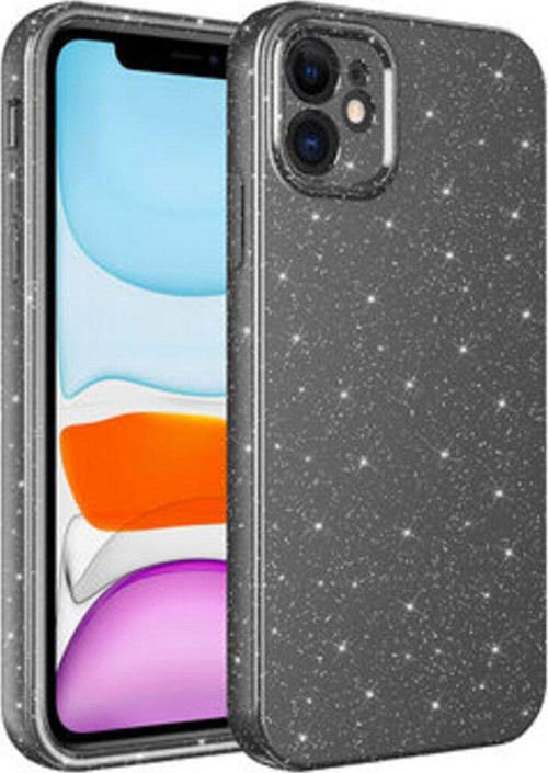İphone 11 Kılıf Kamera Korumalı Simli Lüks Koton Kapak
