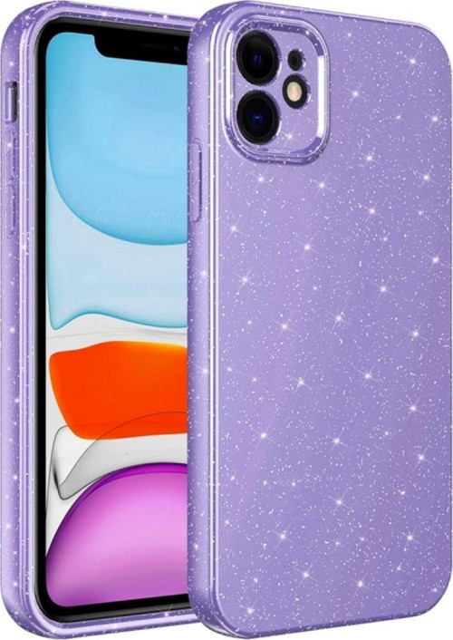 İphone 11 Kılıf Kamera Korumalı Simli Lüks Koton Kapak