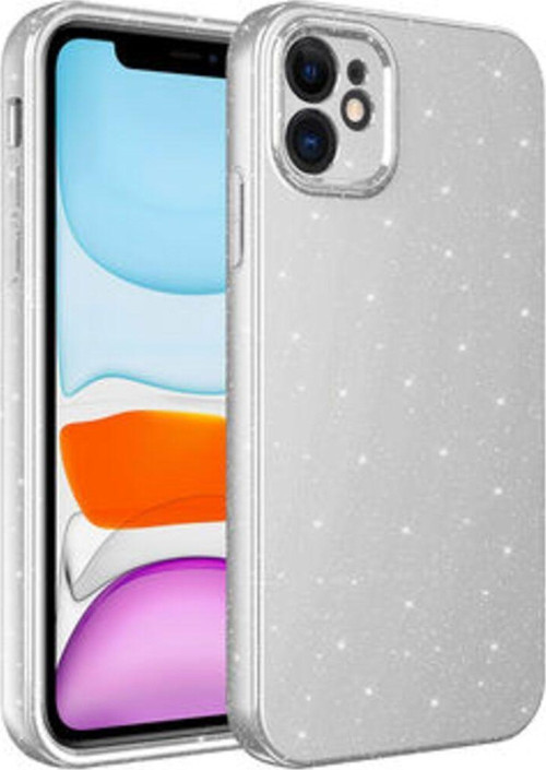 İphone 11 Kılıf Kamera Korumalı Simli Lüks Koton Kapak