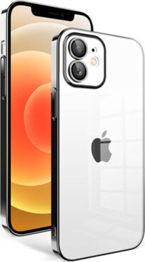 İphone 12 Kılıf Kamera Korumalı Ve Renkli Çerçeveli Garaj Kapak