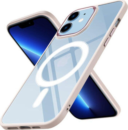 İphone 12 Kılıf Wireless Şarj Özellikli Krom Magsafe Silikon Kapak