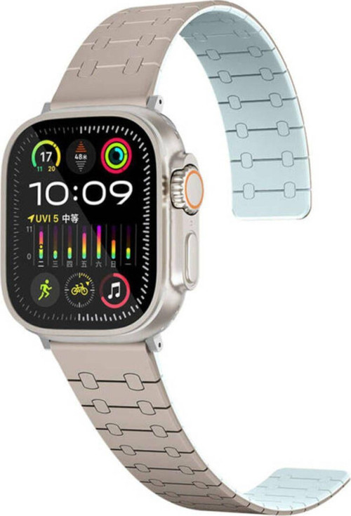 Apple Watch 7 45Mm Krd-111 Çizgili Desenli Silikon Kordon