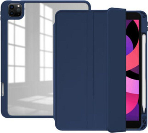 Apple İpad Pro 12.9 2020 (4.Nesil) Kılıf Nort Arkası Şeffaf Standlı Kılıf