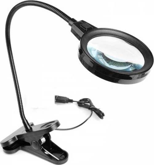 12 Led Clipslı Işıklı Büyüteç,işıklı Masa Lambası Çalışma Lambası