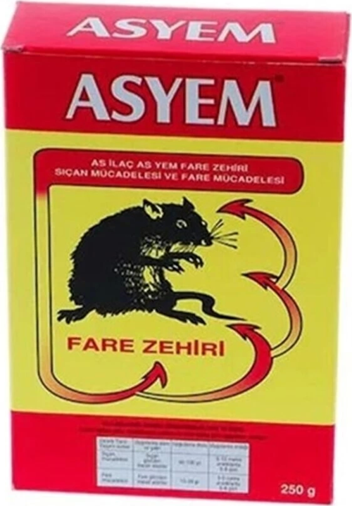 Asyem 250 Gr Fare İ Çok Etkili Fare Ve Haşere Öldürücü