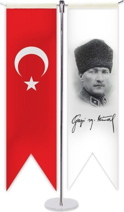 Atatürk Ve Türk Bayrağı T Masa Bayrağı