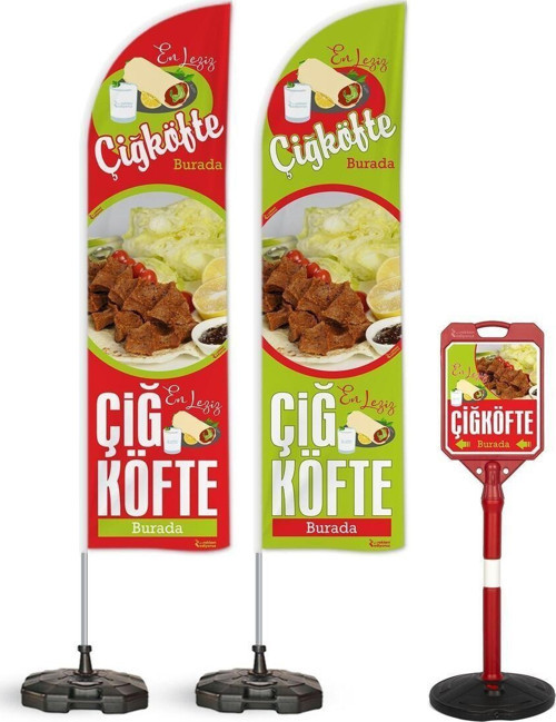 Çiğköfte 2 Yelken Bayrak + 1 Yön. Dubası Paketi V1
