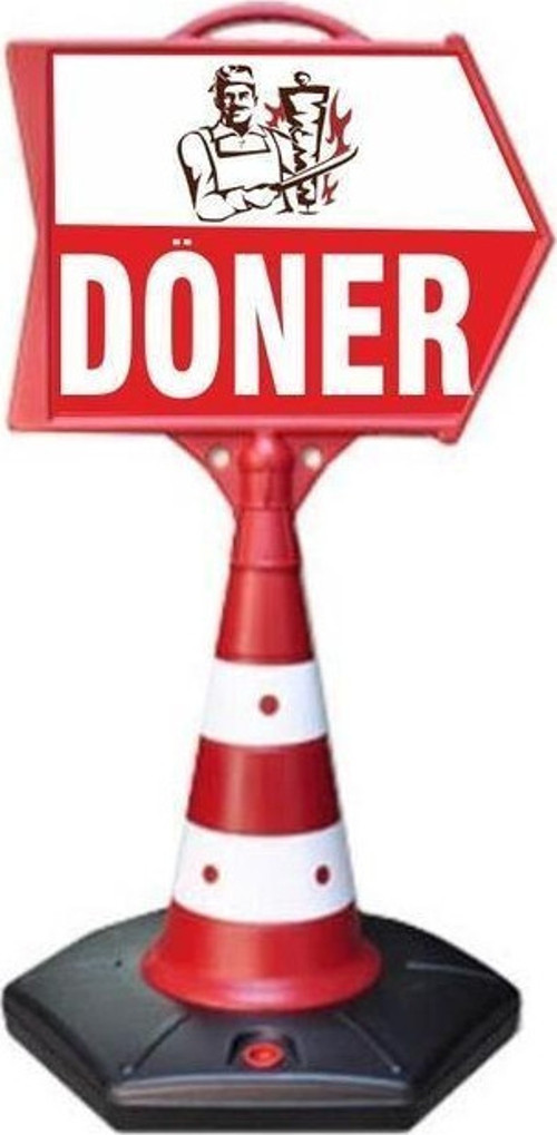 Doner Temalı Ok Uyarı Ve Reklam Dubası