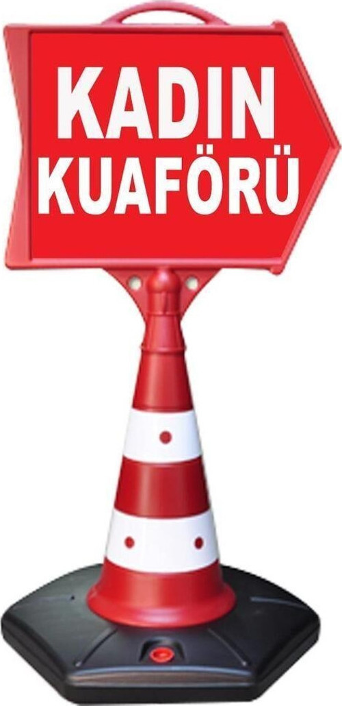 Kadın Kuaför Temalı Uyarı Ve Ok Reklam Dubası