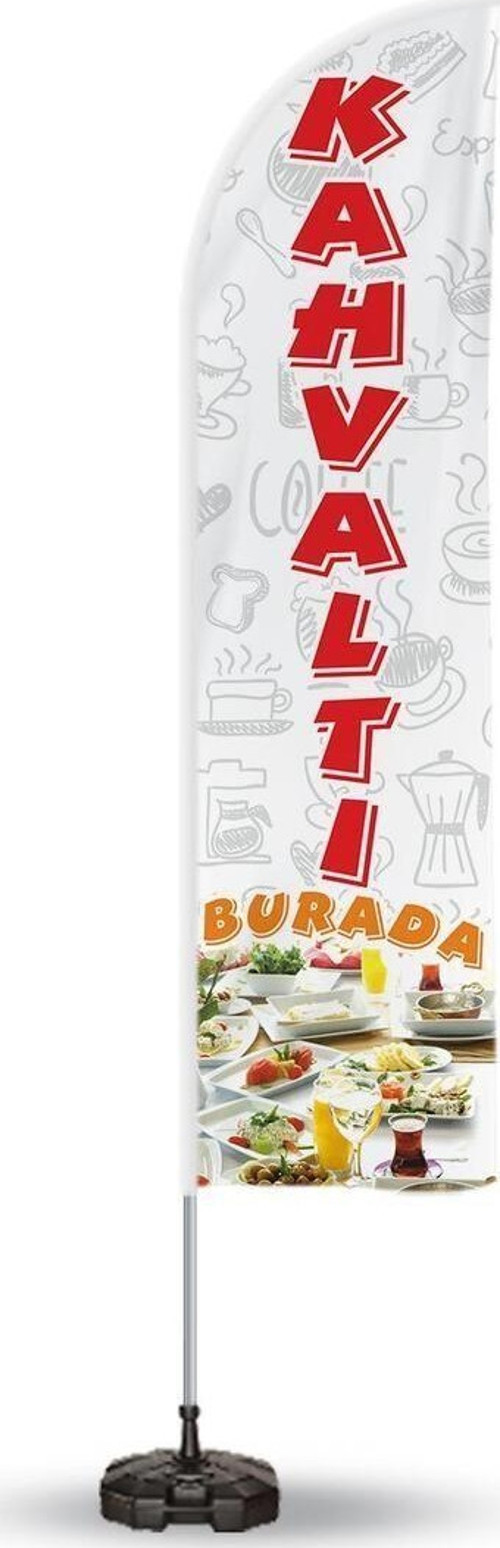 Kahvaltı Temalı Yelken Ve Reklam Bayragı