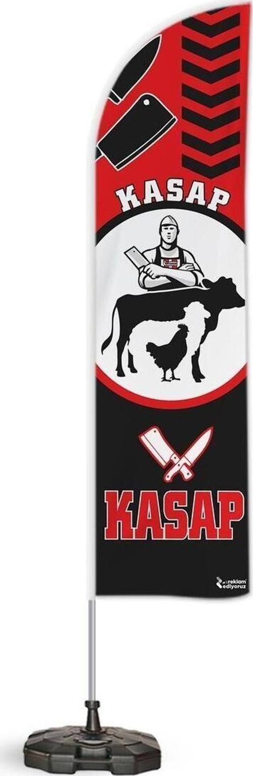 Kasap Temalı Yelken Bayrak Takımı Siyah 1 Adet