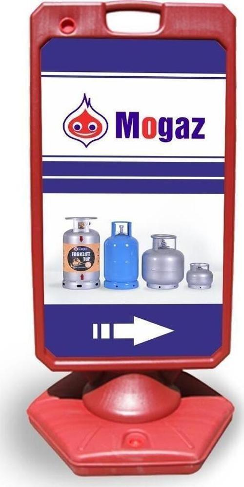 Mogaz Tüp Reklam Ve Yönlendirme Uyari Dubasi A Tabela Kırmızı