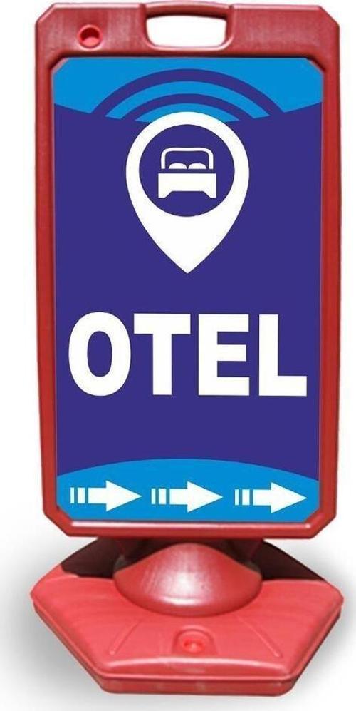 Otel Reklam Ve Yönlendirme Uyari Dubasi A Tabela Kırmızı