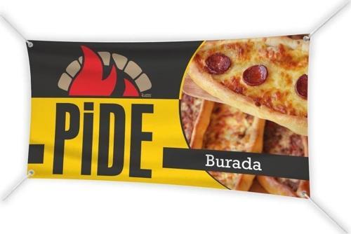 Pide Temalı Avrupa Branda Afiş Pankart 100x50 Cm