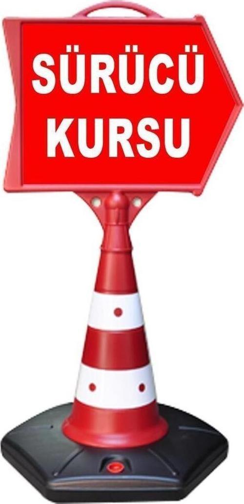 Sürücü Kursu Temalı Uyarı Ve Ok Reklam Dubası