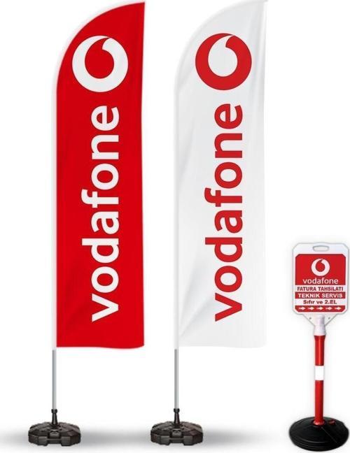 Vodafone Reklam Yönlendirme Tanıtım Yelken Bayragı Ve Bariyer Duba