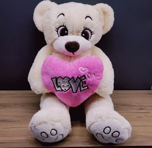 Love Kalpli Sevimli Peluş Ayıcık
