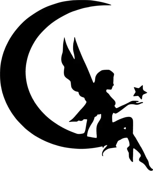 Peri Kızı Sticker (Oto-Motor-Laptop-Duvar-Dekor) 10 x 11 cm