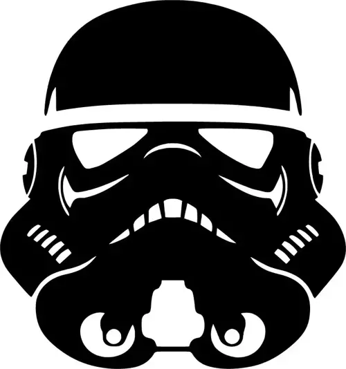 Star Wars Asker Kafası Sticker (Oto-Motor-Laptop-Duvar-Dekor) 10 x 11 cm