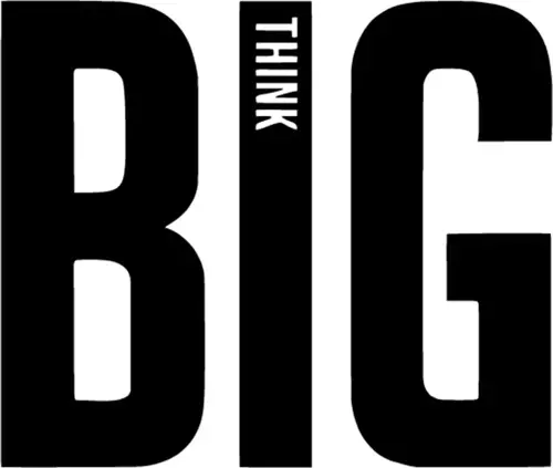 Think Big Sticker (Oto-Motor-Laptop-Duvar-Dekor) 20 x 16 cm