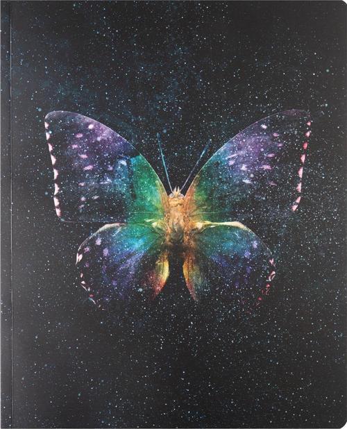 13x16.5 Kareli Bind-Note Butterfly - Mor