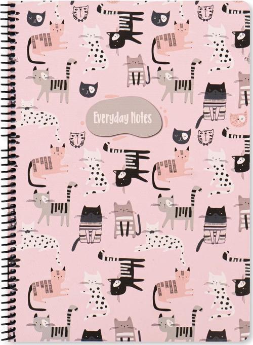 16.5X22.5 Çizgili Defter Animal Friends - Kediler
