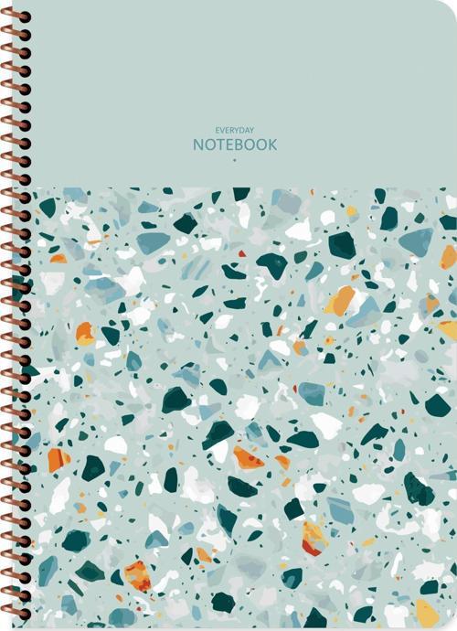 A4 Çizgili Defter Terazzo - Yeşil