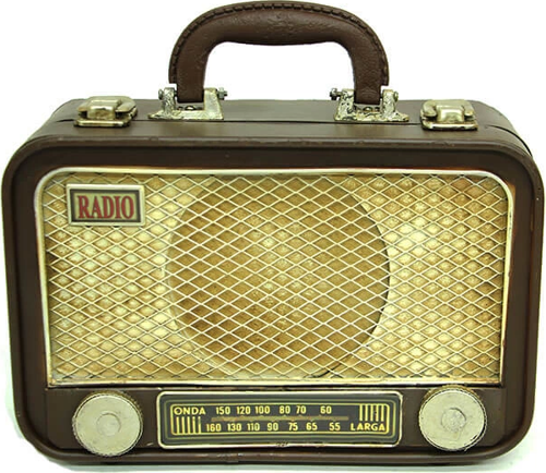 Dekoratif Metal Radyo Bavul