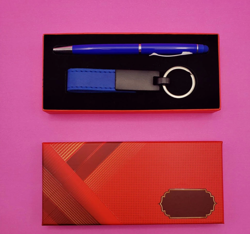 Mavi Kalem Anahtarlık Set