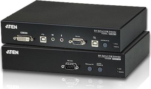 DVI Fiber Optik KVM (Keyboard/Video Monitor/Mouse) Mesafe Uzatma Cihazı, Ses (hoparlör ve mikrofon) 