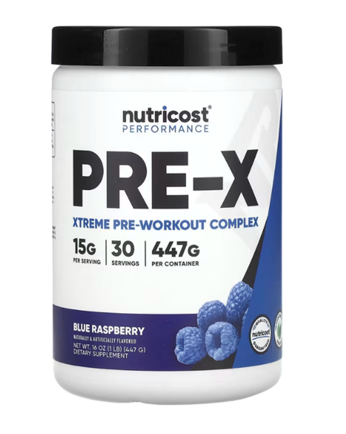 Swanson Nutricost Performance Pre-X, Xtreme Pre-Workout Complex, Blue Raspberry 447 Gr.Usa Menşei