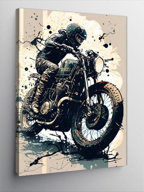 Kanvas Tablo Motosiklet Tutkusu