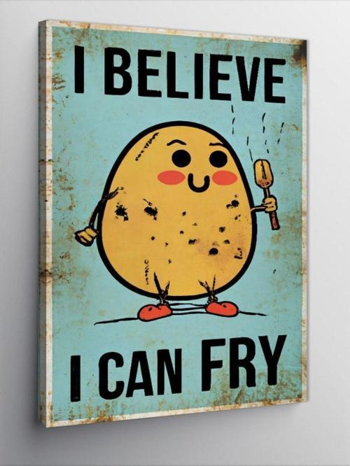 Kanvas Tablo İnanıyorum Kızarırım Patates