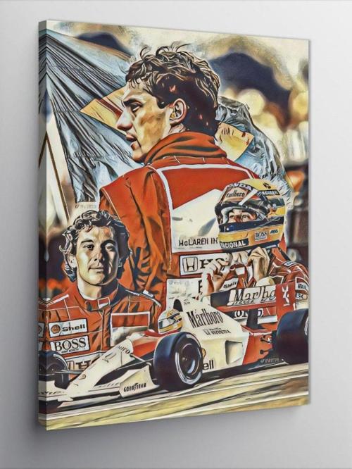 Kanvas Tablo Ayrton Senna Formula 1