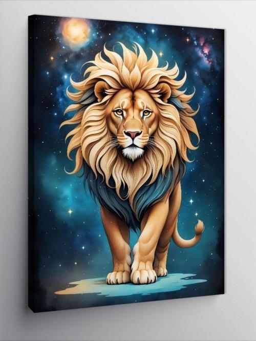 Kanvas Tablo Mavi Fon Aslan