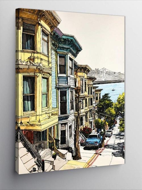 Kanvas Tablo Eski Sanfransisko Sokakları