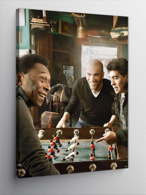 Kanvas Tablo Pele Zidan Ve Maradona