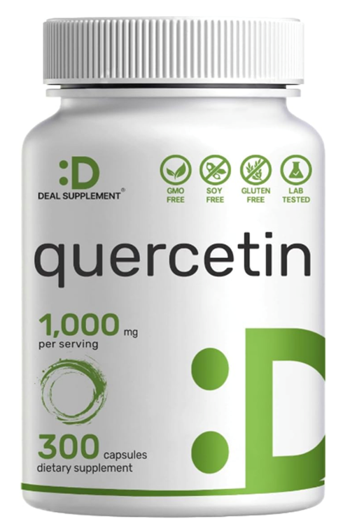 Swanson Deal Supplement Quercetin 1000Mg  300 Capsul Immune Support High Bioavailable Flavonoids Antioxidan