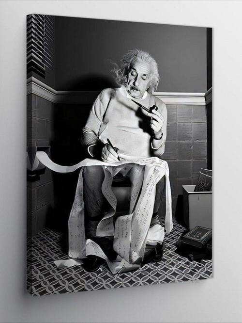 Kanvas Tablo Tuvalette Not Alan Einstein