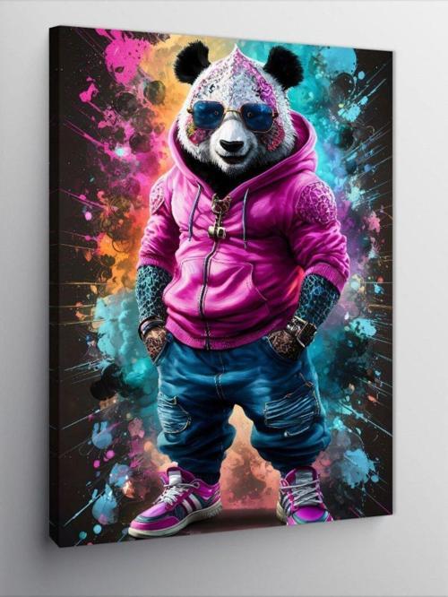 Kanvas Tablo Gözlüklü Panda